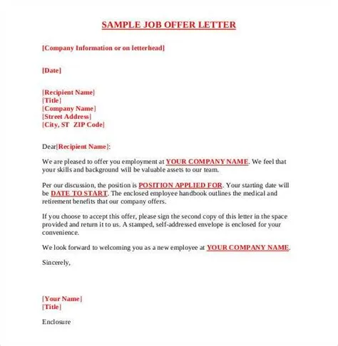 Sample Offer Letter Pdf
