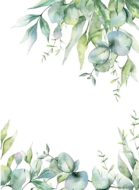 Eucalyptus Frame Watercolor, Floral Frame, Greenery Frame, Floral ...