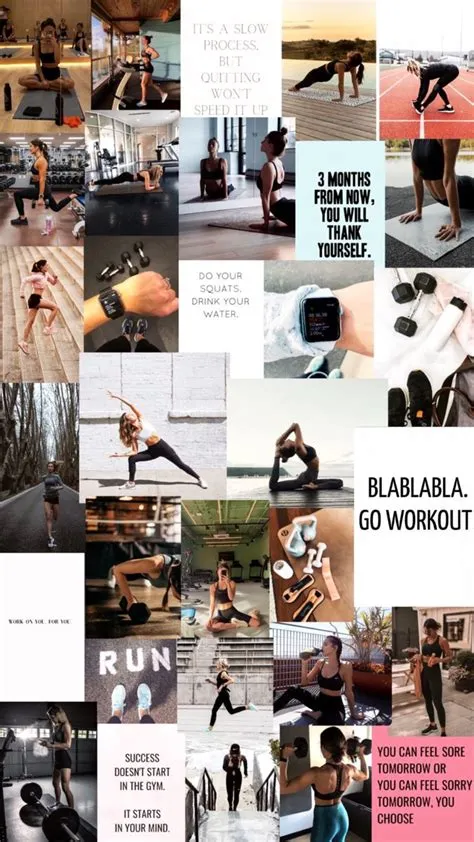Collage- Fitness Aesthetic | Fitness motivation wallpaper, Workout ...