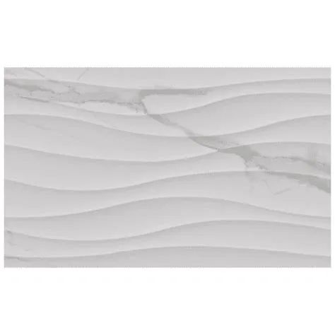 Atrium Portifino Wave Pure White Gloss Textured Wall Tile - EMC Tiles
