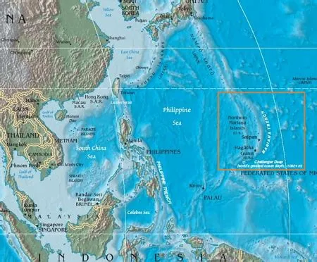 Mariana Trench Map