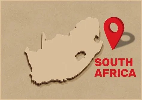 Premium Photo | A map of south africa with a red pin on it