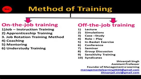 On the job training :Training and Development Method / Methods of ...