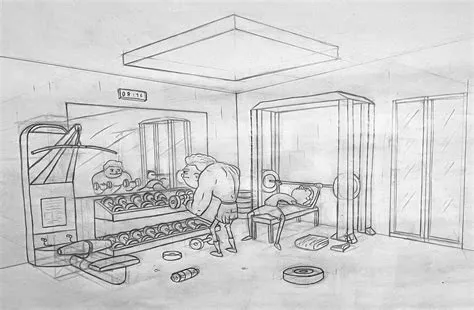 Gym Drawing Easy at Shawn Keim blog