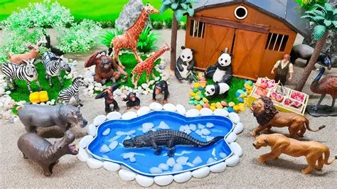DIY Creative Miniature Safari Diorama - Mini Zoo Wild Animals - Africa ...