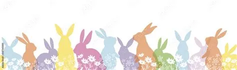 Happy Easter Vector Seamless Background With Colorful Easter Bunny ...