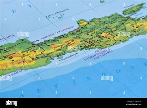 Map of Java Island, Indonesia Stock Photo - Alamy