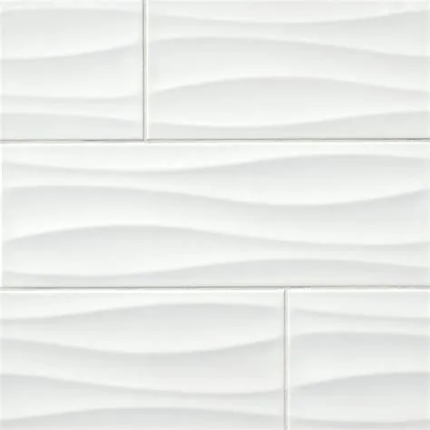 Blanco Waves Ceramic Wall Tile - 8 x 24 in. - The Tile Shop | Wall ...