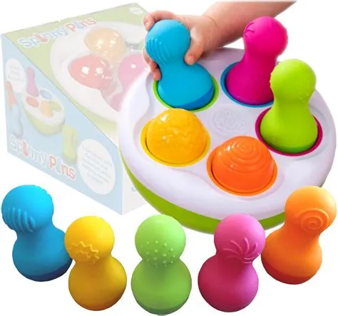 FAT BRAIN SPINNY PINS SORTER WAŃKA WSTAŃKA Kolorowe KRĘGLE FA248- 1 ...