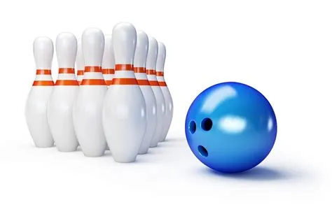 Download Striking Blue Bowling Ball and Pins Wallpaper | Wallpapers.com