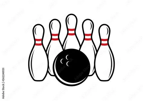 Bowling pins and bowling ball vector. Bowling icon on a white ...