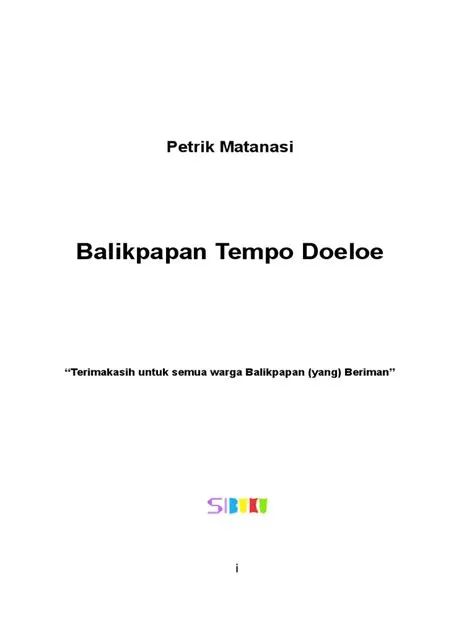 Balikpapan Tempo Doeloe PDF | PDF