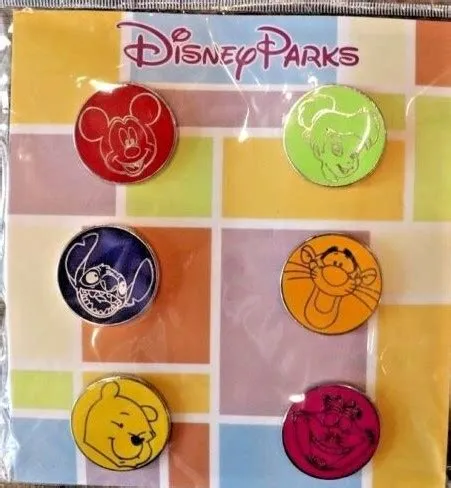 Disney Character Outline Circles Booster Set Disney Trading Pin Series ...