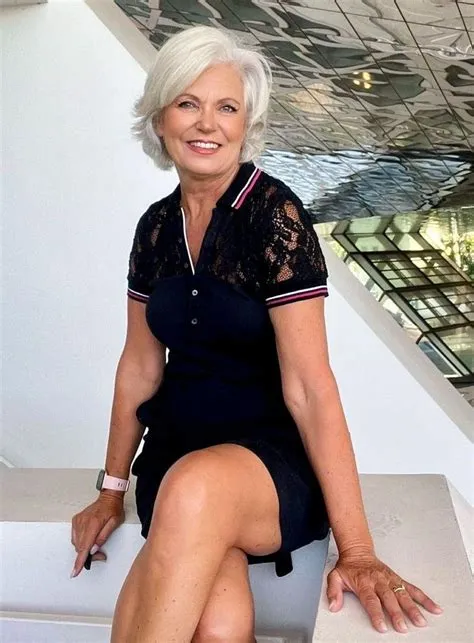 by Sid V on Silver Short | Stylish older women, Older women fashion ...