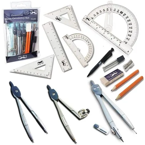 Amazon.com : Mr. Pen- 15 Pcs Compass Set with Swing Arm Protractor (6 ...