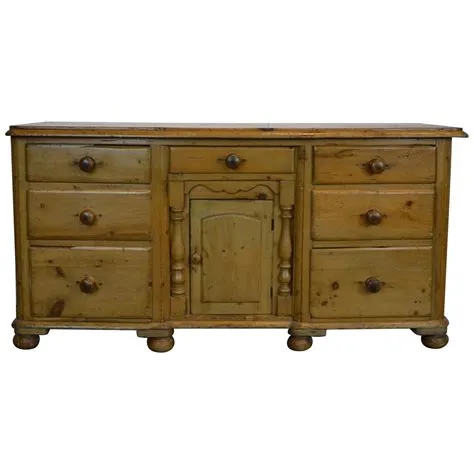 Antique English Pine Buffet, Sideboard or Dresser Base, circa 1900 at ...