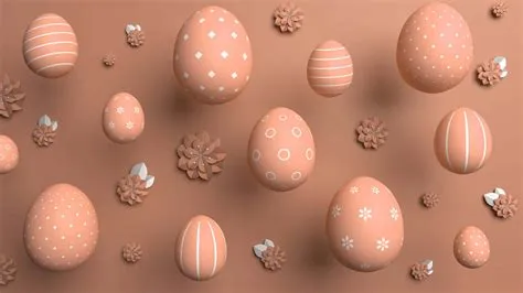Download Pastel Brown Easter Eggs Background | Wallpapers.com