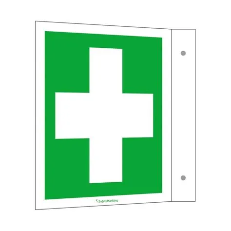 First Aid Flag Sign 200 x 200 mm (W x H) | Shop online now! | VKF Renzel UK