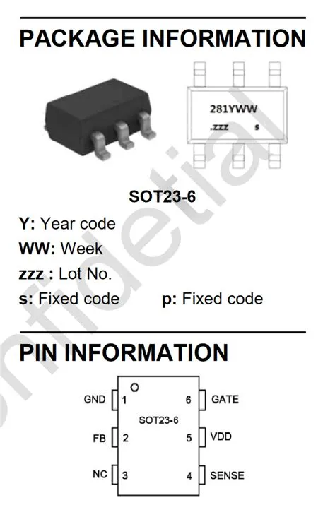 integrated circuit - Looking for 6 pin smd IC 281123 datasheet ...