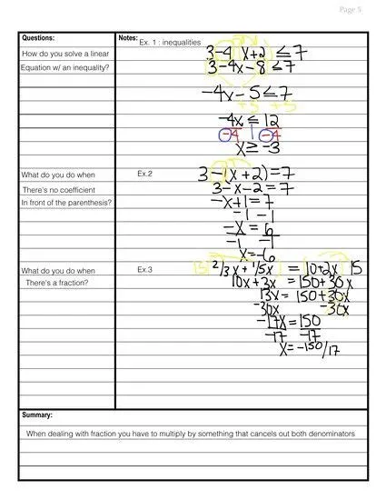 9/15-9/19 | Math cornell notes, Math guided notes, Math notes