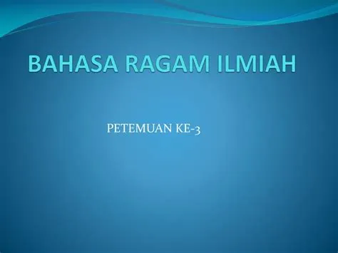 PPT - BAHASA RAGAM ILMIAH PowerPoint Presentation, free download - ID ...