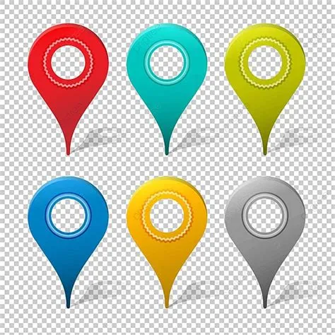 Set Of Mapping Pins Icon Web Orange Pins Vector, Web, Orange, Pins PNG ...