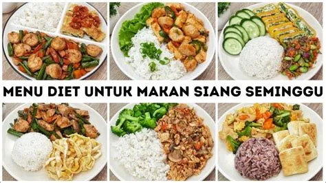 Menu Diet Untuk Makan Siang Seminggu - YouTube