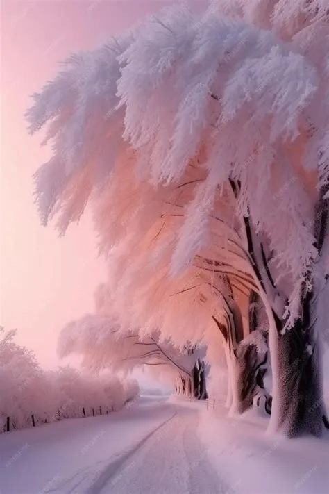 Premium Photo | A pink winter wallpaper for iphone