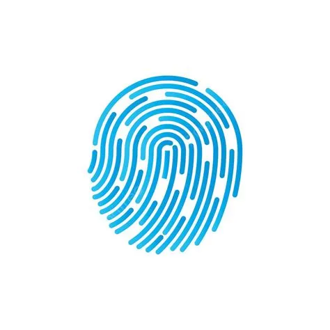 Ilustrasi Vektor Desain Datar Dari Ikon Sidik Jari Sebagai Simbol ...