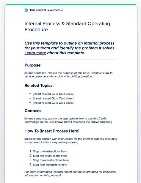 A step-by-step guide to creating a standard operating procedure | steps ...