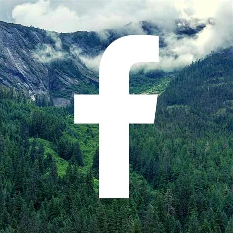 Facebook Logo with Nature Background