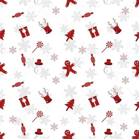 Premium Vector | Christmas object silhouette repeat pattern in red ...
