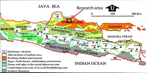 East Java Phisiographic Map. Research area in black box (van Bemmelen ...