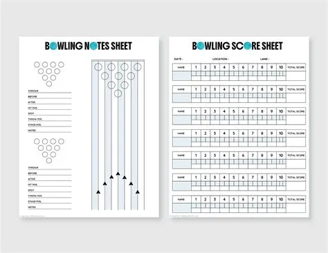 Basic Bowling Score and Notes Sheet Template - WordLayouts