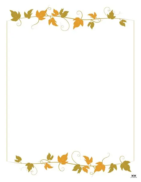 Leaf Borders - 30 FREE Printable Borders - PrintaBulk