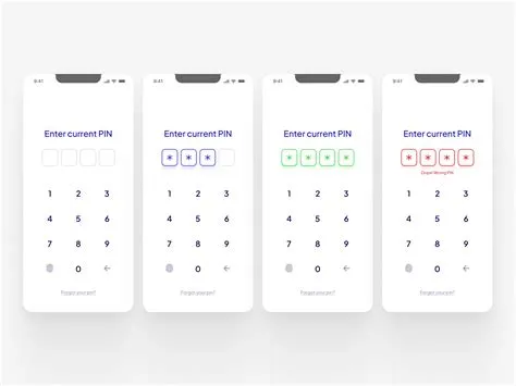 Daily UI #21 - PIN code interface by Veronica K on Dribbble