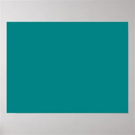 Teal Blue Turquoise Aqua Solid Color Background Poster | Zazzle.com