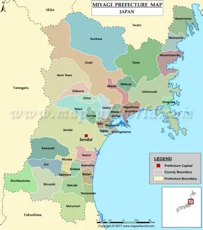 English Maps of Sendai - All Japan Relocation