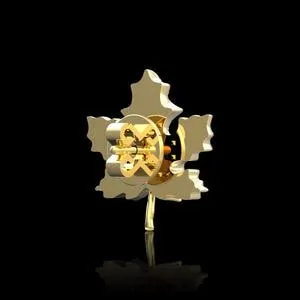 18K Gold Plated Maple Leaf Lapel Pins, Maple Leaf Brooch for Men, Groom ...