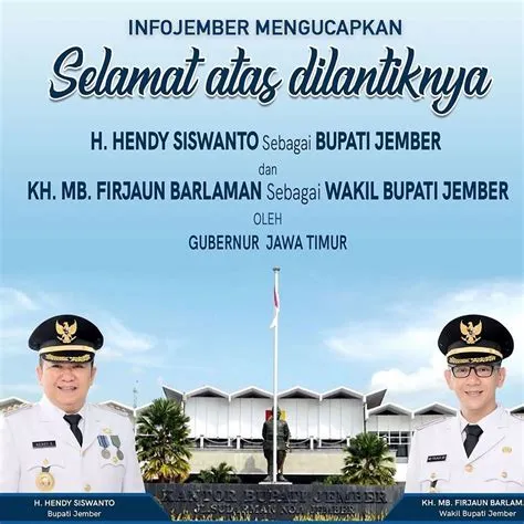 Selamat Atas Dilantiknya Bupati dan Wakil Bupati Kabupaten Jember ...