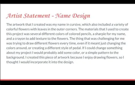 by angela on artist | Artist statement, Artist bio example, Name in ...