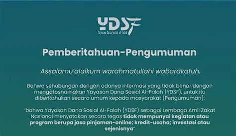 Tanggapi Informasi Menyesatkan, Yayasan Dana Sosial Al-Falah Layangkan ...