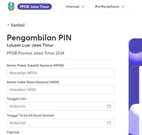 Simak, Ini Cara Pengambilan PIN CPBD Luar Jatim untuk Daftar PPDB 2024