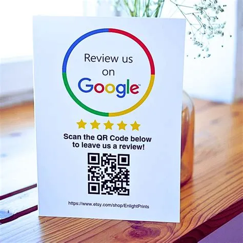 Google Review Card | Google Review QR Code Cards | Google Review Sign ...