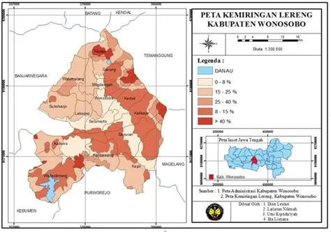 Peta Kemiringan Lereng Kabupaten Wonosobo - Ilmu Pengethuan Sosial