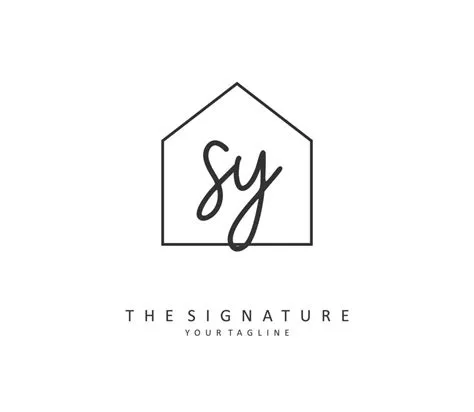SY Initial letter handwriting and signature logo. A concept handwriting ...