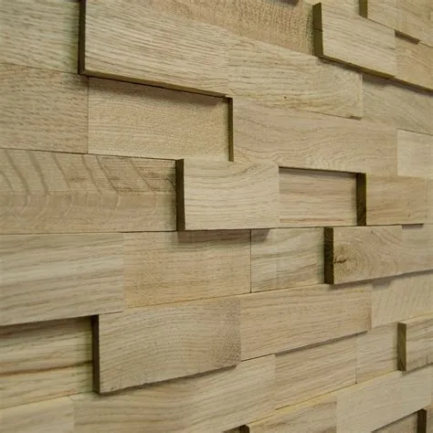 Wallure Striped - Oak - Wide - Sleek - Natural Wooden Wall Panel ...
