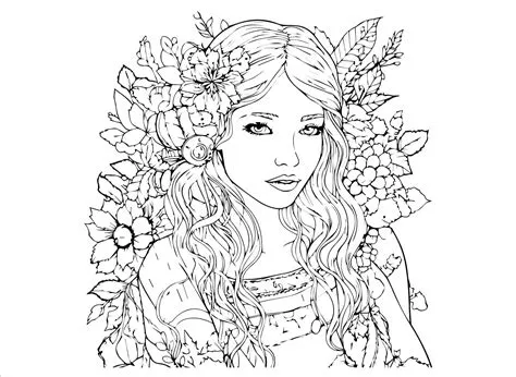 Coloriage Fille Ado à imprimer sur ColoriageEnfant.Com