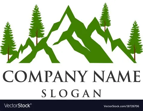 Mountain tree logo Royalty Free Vector Image - VectorStock