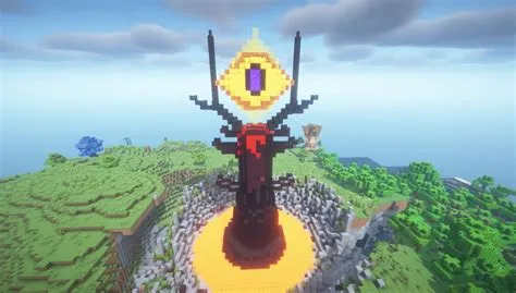 Eye of Sauron Build by owoNeir | Minecraft, Lotr, Eyes
